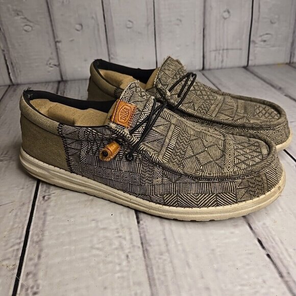 Hey Dude Other - Hey Dude Wally Funk Batik Mens 12 Aztec Print Casual SlipOn
